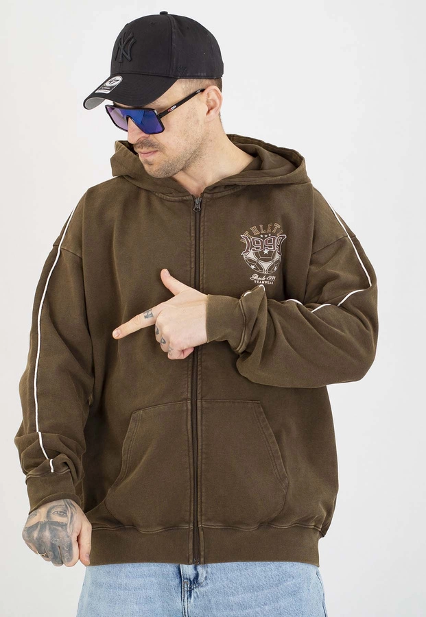 Bluza Prosto Z kapturem ZIP Athletic washed brown