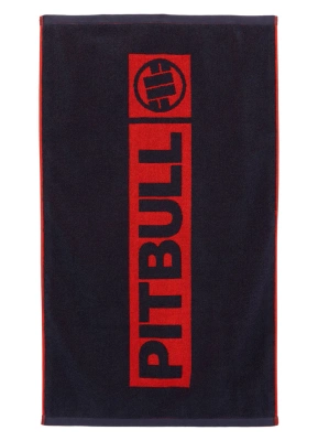 Ręcznik Pit Bull Jacquard Gym Hilltop czarno czerwony
