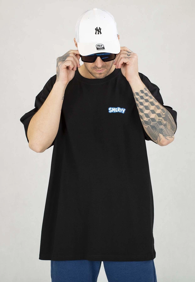 T-shirt Smerfy Baggy Graffiti czarny