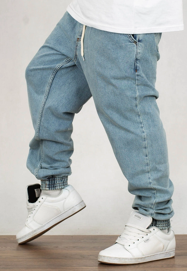 Spodnie El Polako Joggery Regular Jeans Ep Mini jasne niebieskie