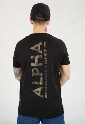 T-shirt Alpha Industries Back Print 128507CP czarny camo