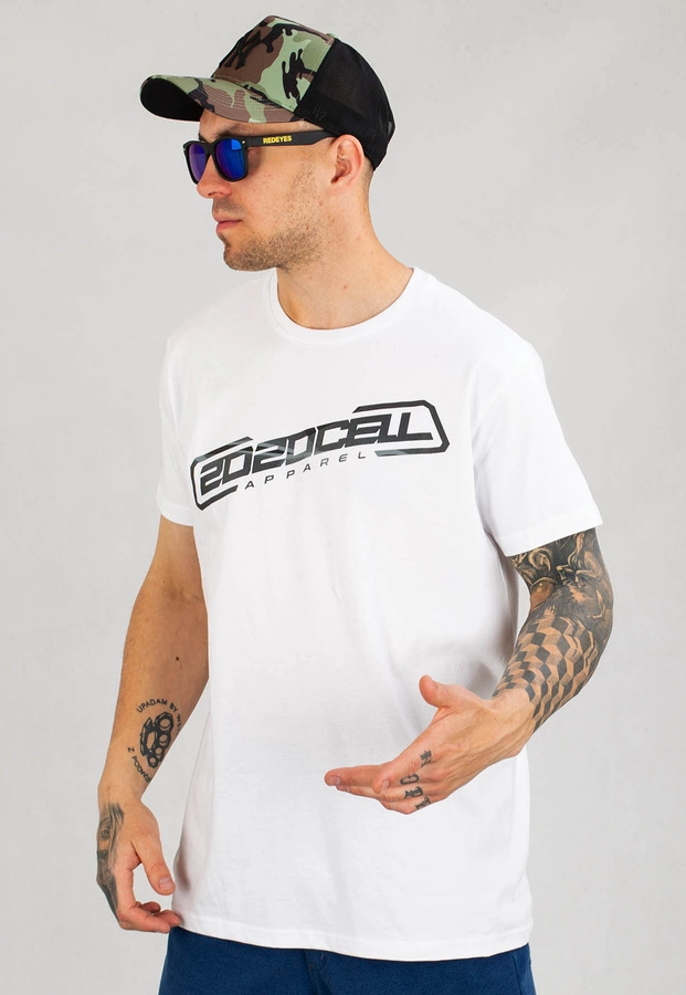 T-shirt 2020Cell Classic biało czarny