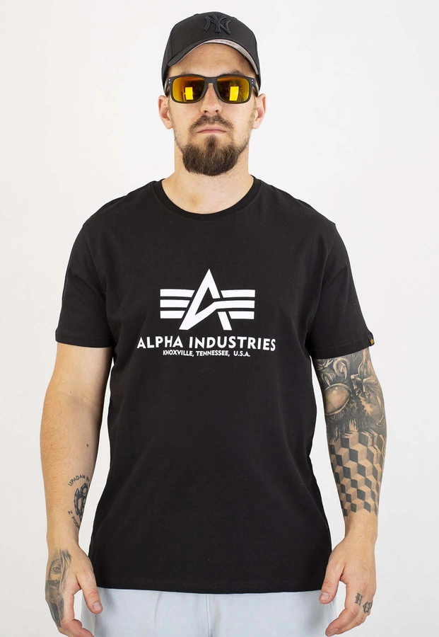 T-shirt Alpha Industries Basic 100501 czarno biały