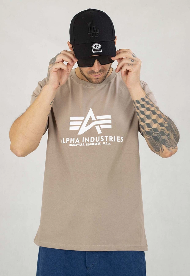 T-shirt Alpha Industries Basic 100501 beżowy