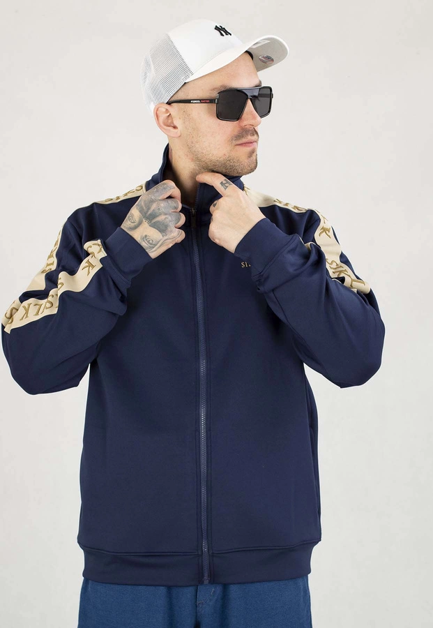 Bluza SikSilk Bez Kaptura Zip SS-26761 granatowa