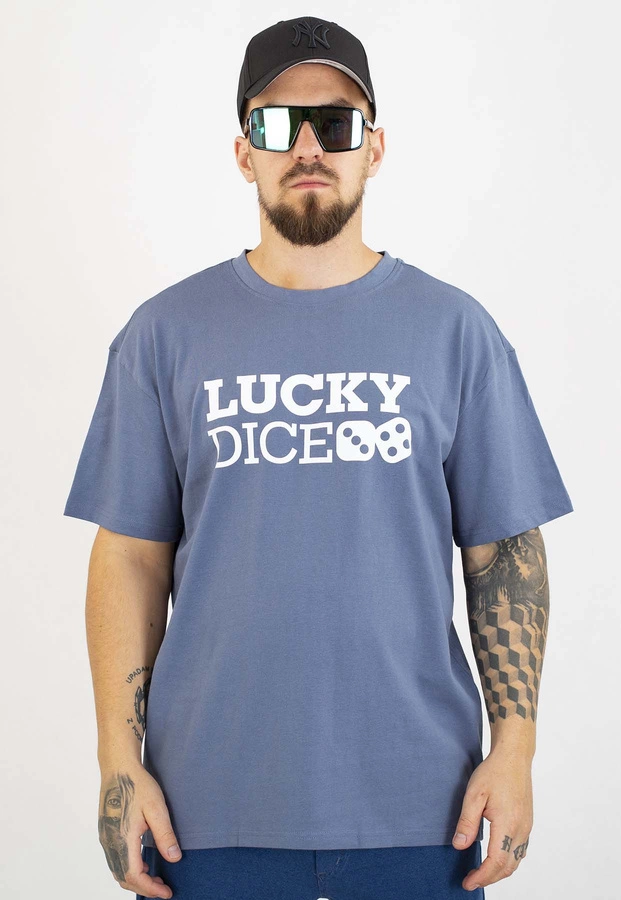 T-shirt Lucky Dice Baggy LD Classic ciemno niebieski