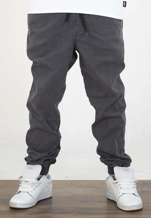 Spodnie Chada Jeans Joggery Kastet Logo szare