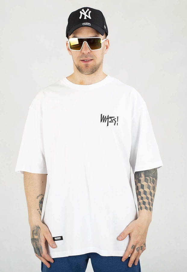 T-shirt Mass Maoi biały
