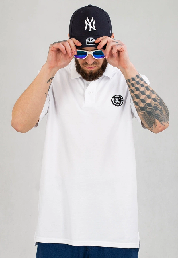 T-shirt Polo Diil Circle biały