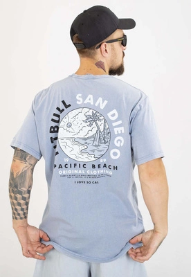 T-shirt Pit Bull Planet Surf 190 washed blue