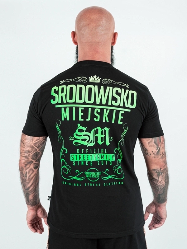 T-shirt Środowisko Miejskie Theme 2.0 czarno zielony 