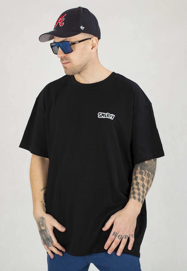 T-shirt Smerfy Baggy Ważniak Boss czarny