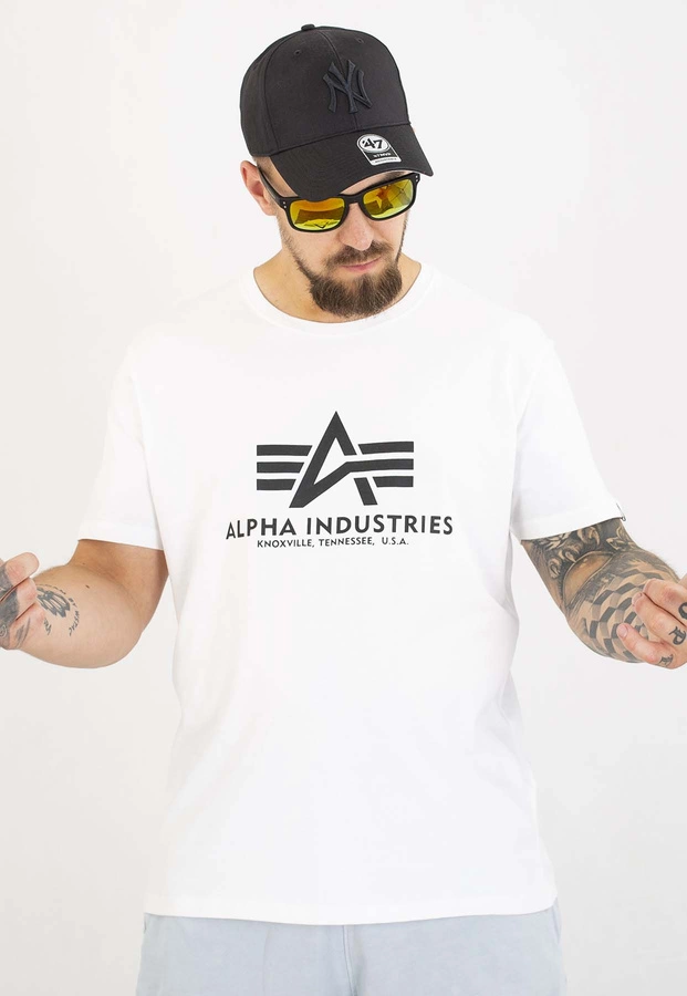 T-shirt Alpha Industries Basic 100501 biało czarny