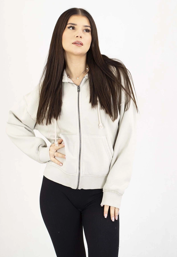 Bluza Pit Bull Z Kapturem ZIP Santa Muerte white stone