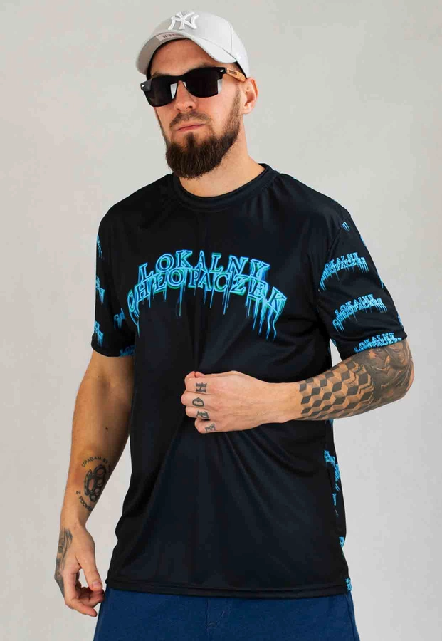 T-shirt Intruz Lokalny Chłopaczek Print czarny