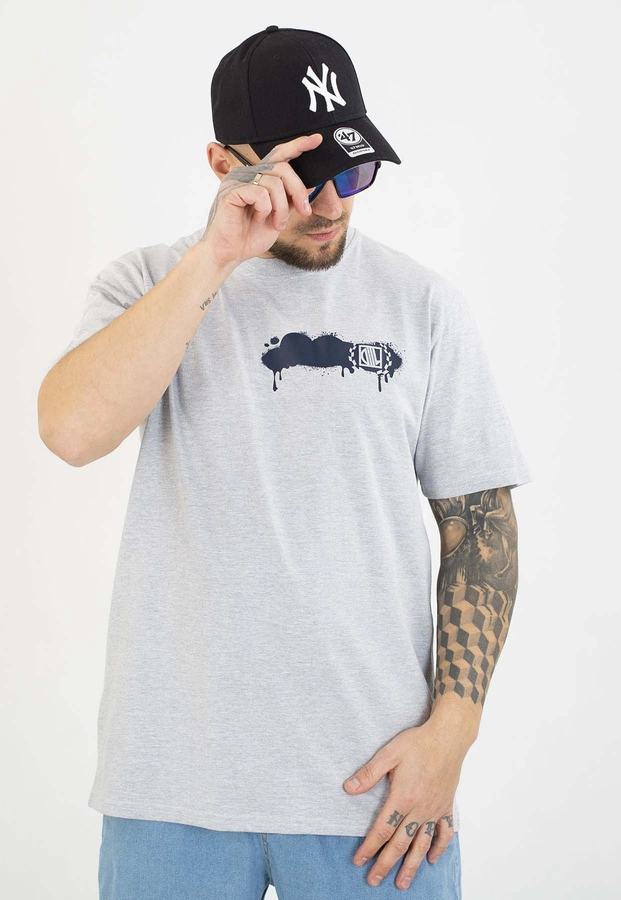 T-shirt Diil Spray szary
