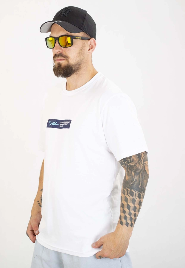 T-shirt Diil Frame biało granatowy