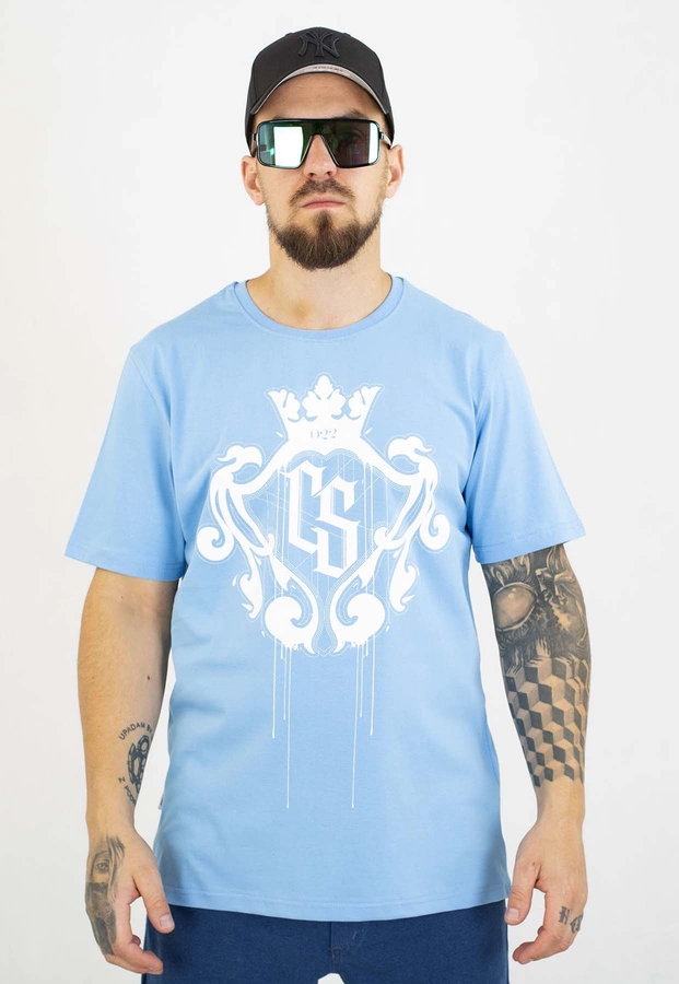 T-shirt Ciemna Strefa Herb jasno niebieski