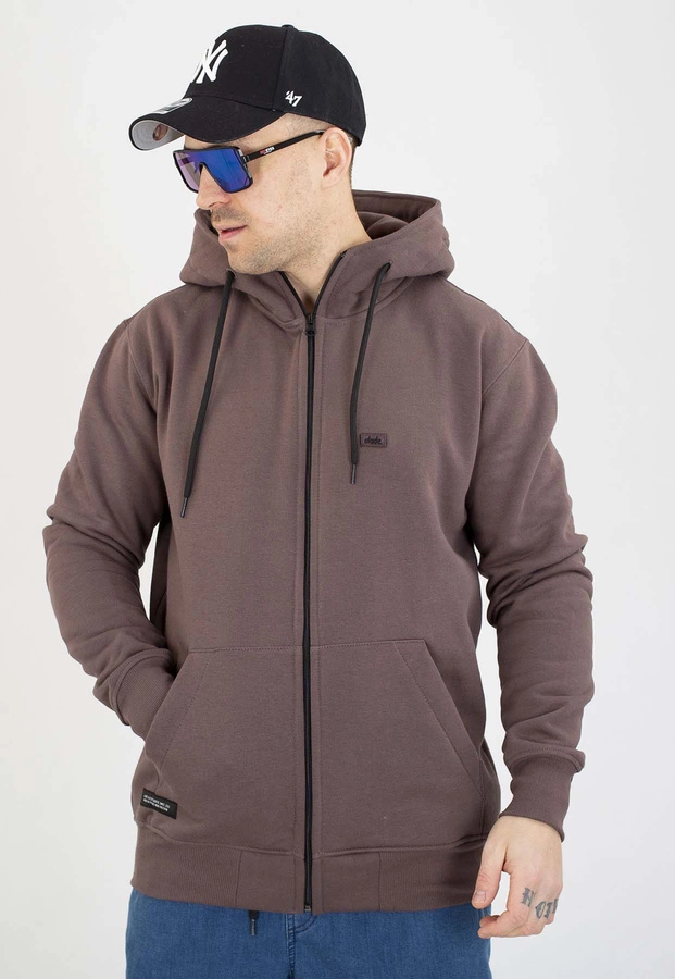 Bluza Elade Zip Z Kapturem Patch brązowa