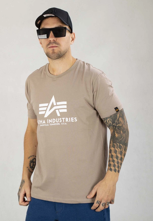 T-shirt Alpha Industries Basic 100501 beżowy