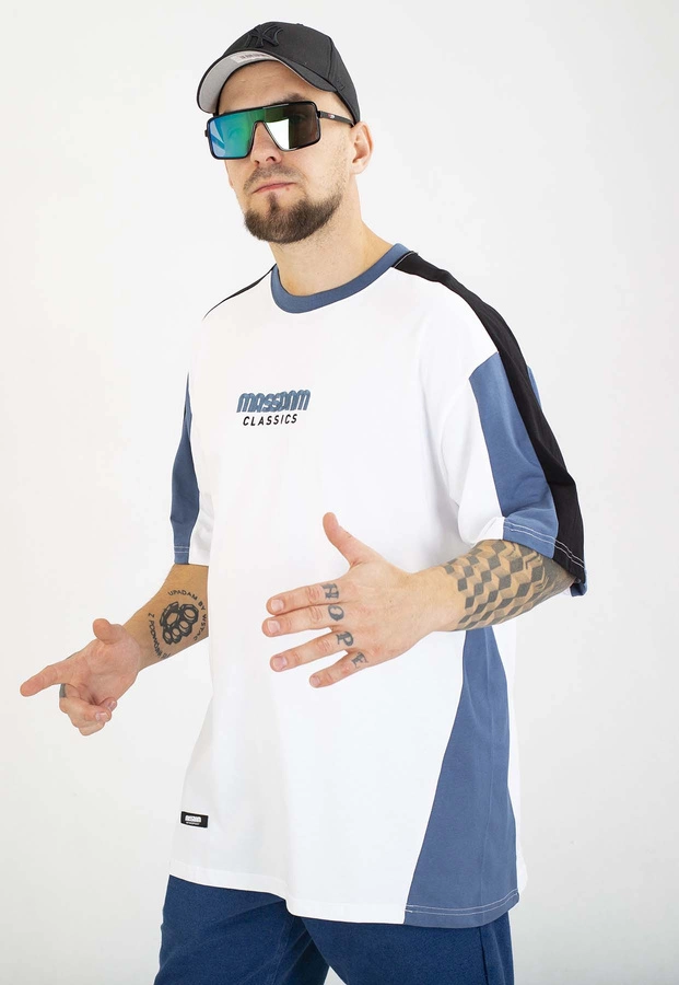 T-shirt Mass Drift biały