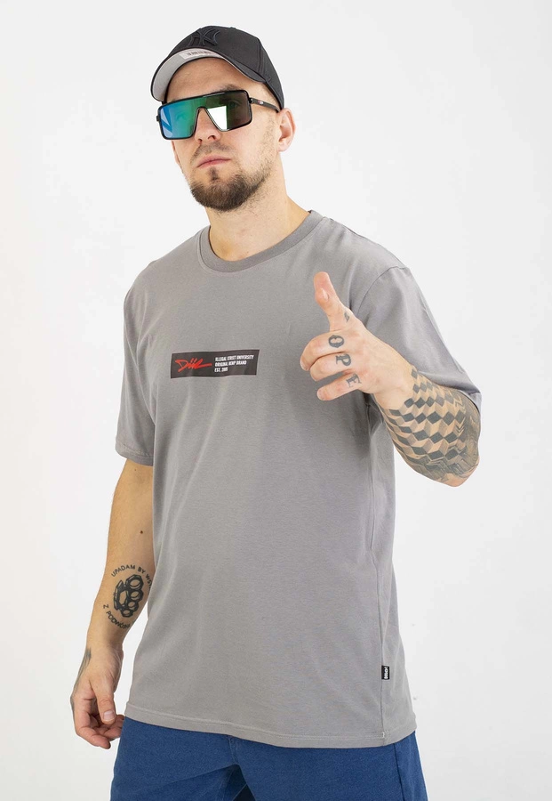 T-shirt Diil Frame szaro czarny