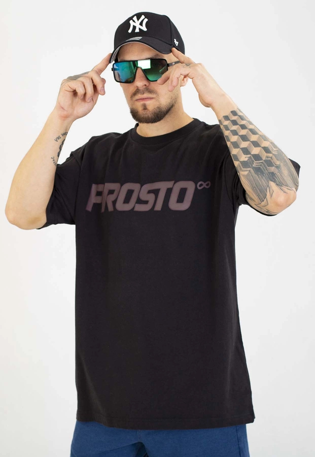 T-shirt Prosto Big Log czarny sprany