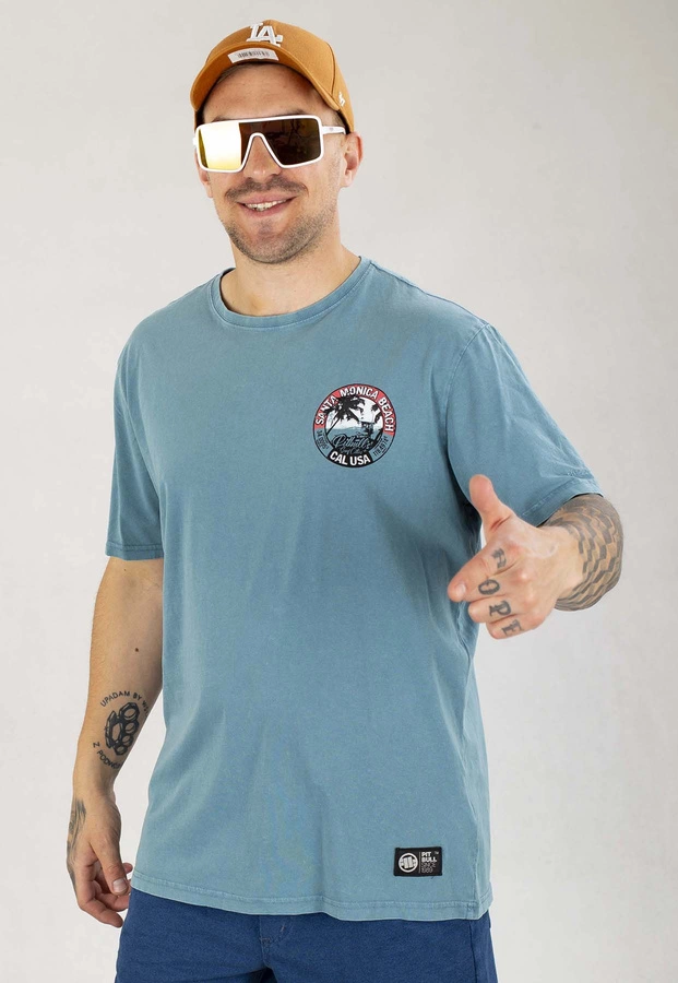 T-shirt Pit Bull Denim Washed Oceanside jasno niebieski