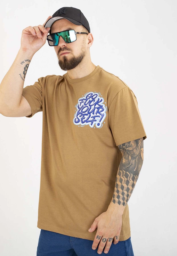 T-shirt Motive Your Front beżowy