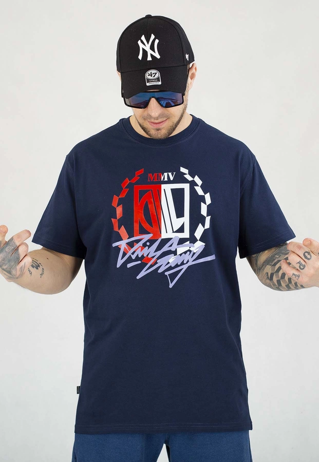 T-shirt Diil Laur Gang biało błękitny
