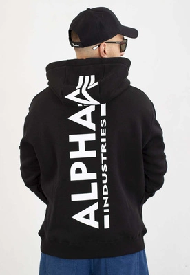 Bluza Alpha Industries Z Kapturem Back Print 178318 czarna