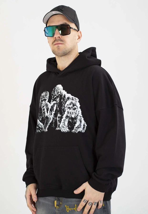 Bluza Stoprocent Z Kapturem Baby Gorilla czarna