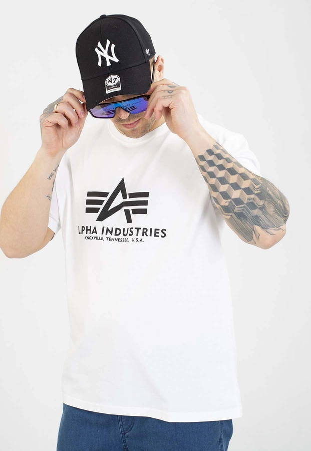 T-shirt Alpha Industries Basic 100501 biało czarny