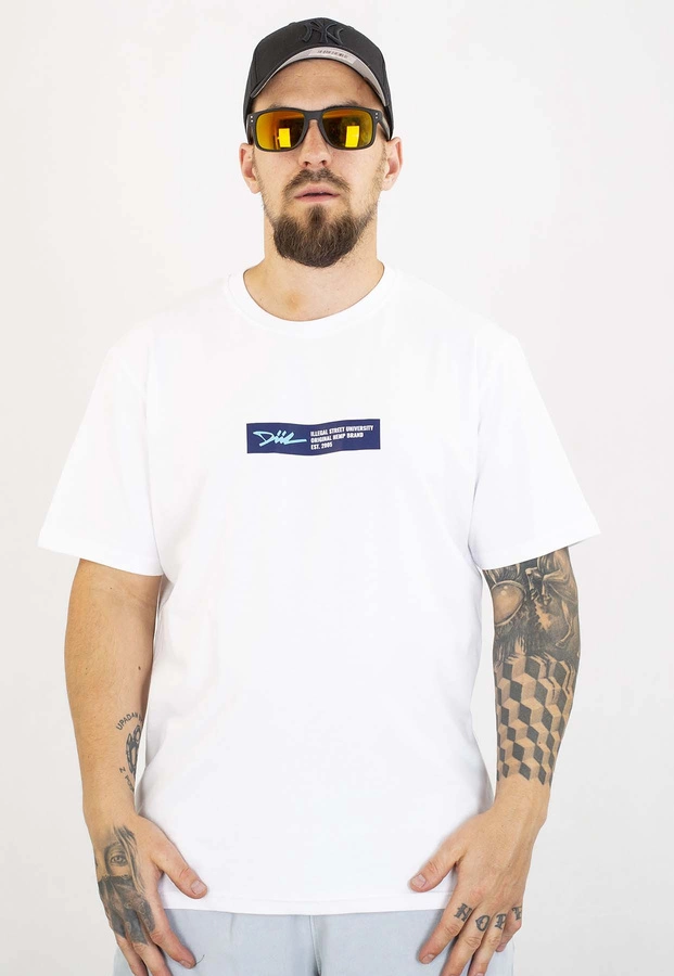 T-shirt Diil Frame biało granatowy