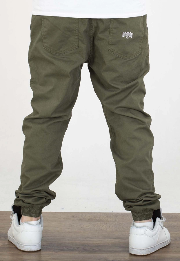 Spodnie Chada Proceder Jogger Chino Kastet Logo oliwkowe