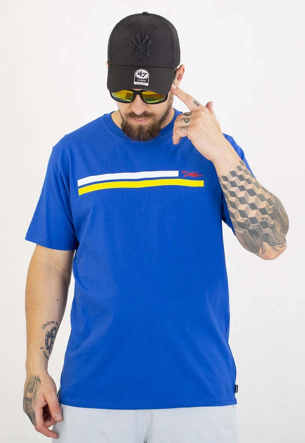 T-shirt Diil Line chabrowo żółty