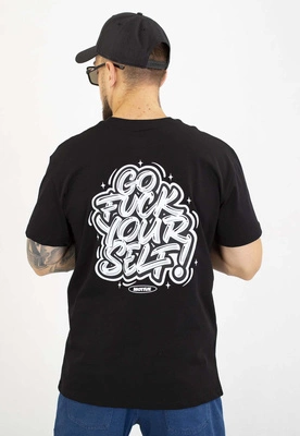 T-shirt Motive Yourself Back White Logo czarny