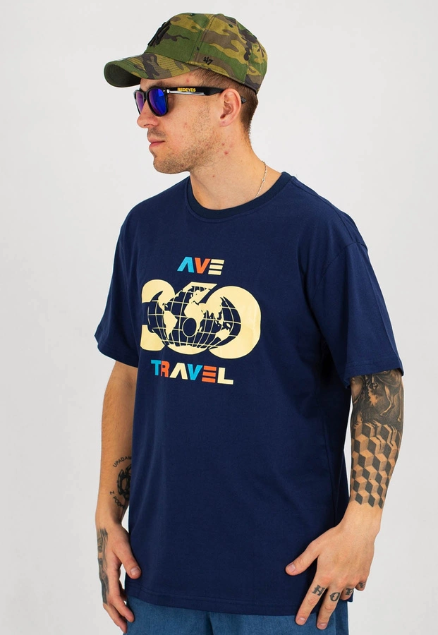 T-shirt 360CLTH Ave Travel granatowy