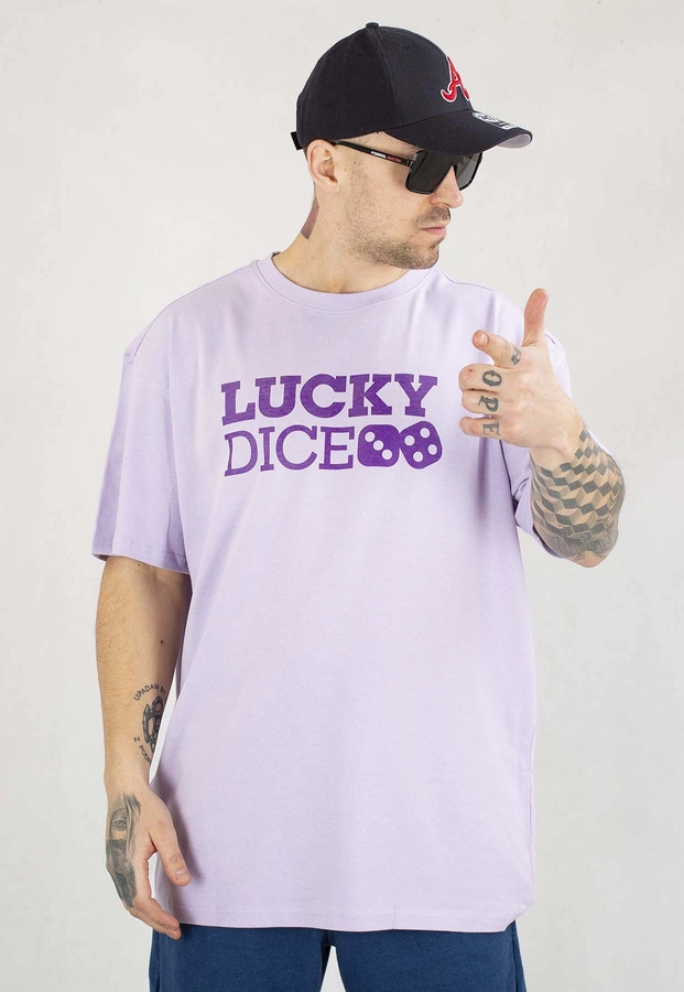 T-shirt Lucky Dice Baggy LD Classic jasno fioletowy