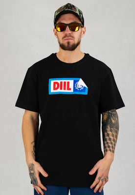T-shirt Diil Sticker czarno niebieski