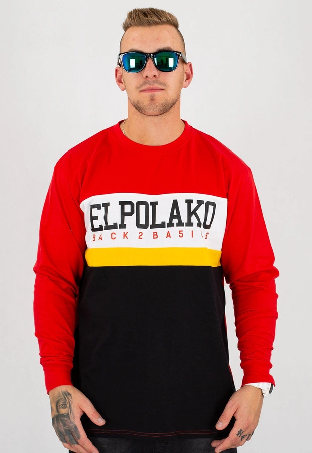 Longsleeve El Polako School czerwony