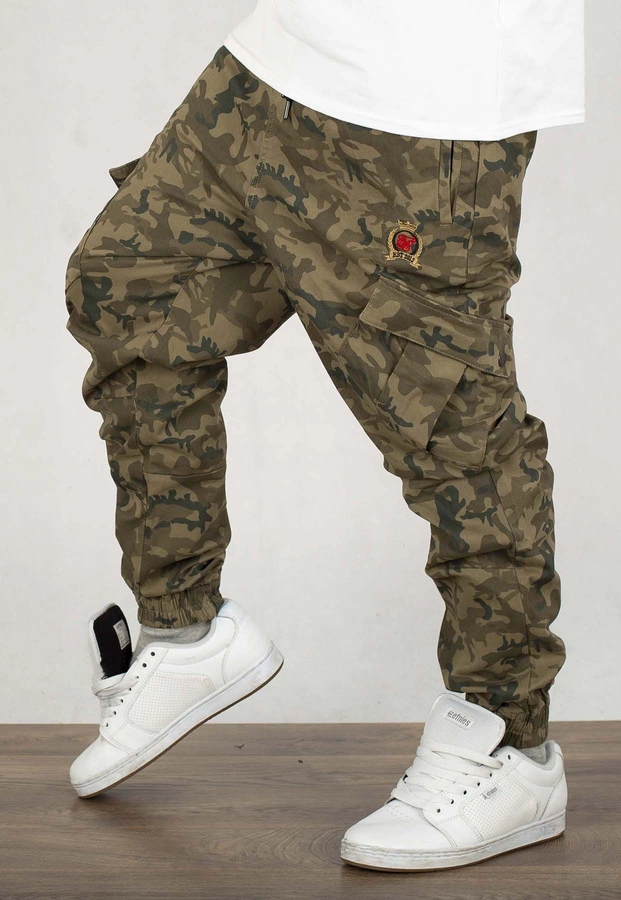 Spodnie SikSilk Bojówki Cargo moro