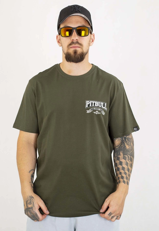 T-shirt Pit Bull Troublemaker 170 old green