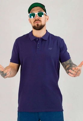 T-shirt Polo 4F M130 fioletowy
