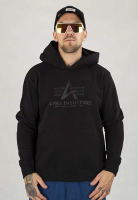 Bluza Alpha Industries Z Kapturem Basic Carbon 146343 czarna