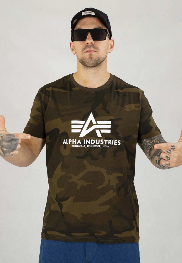 T-shirt Alpha Industries Basic 100501C oliwkowa camo