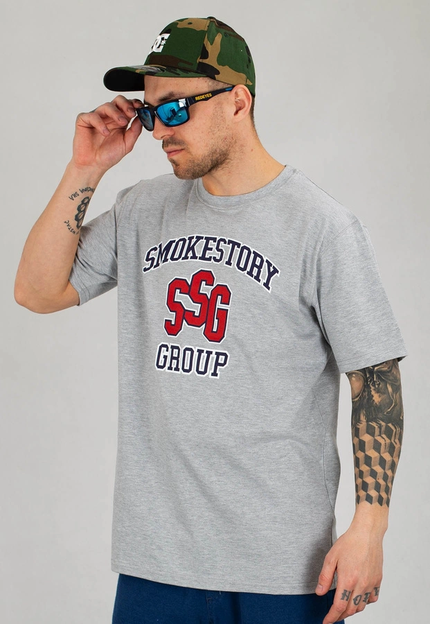 T-Shirt SSG College szary