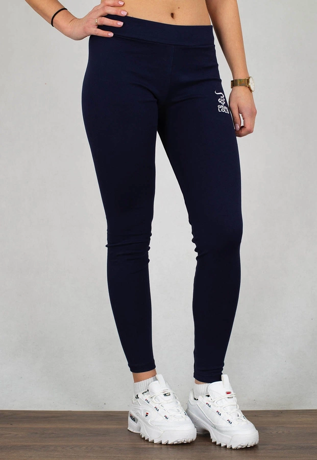 Legginsy Grube Lolo granatowo niebieskie