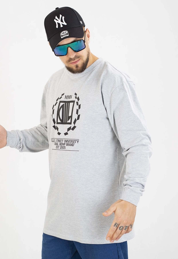 Longsleeve Diil Laur szaro czarny