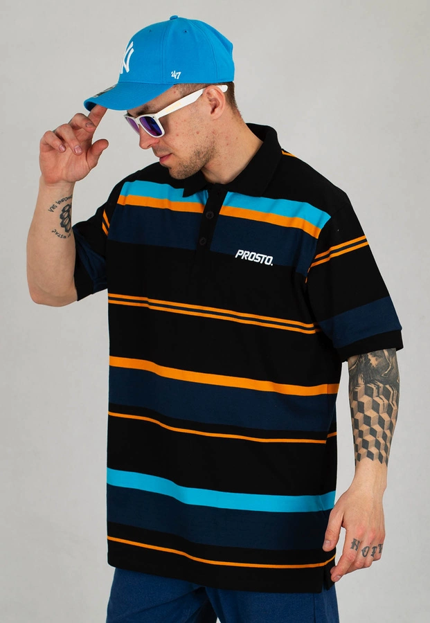 T-shirt Polo Prosto Great czarny